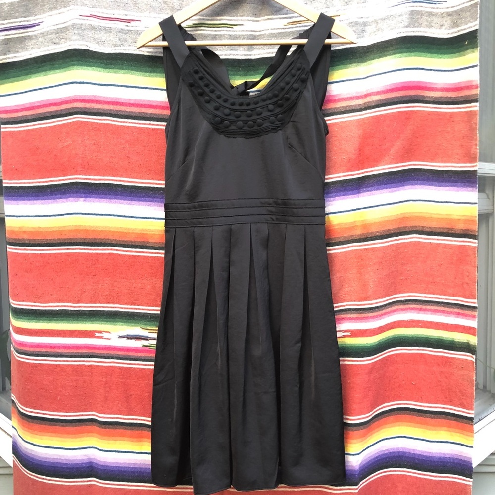 Ann Taylor LOFT black dress w/ neck tie